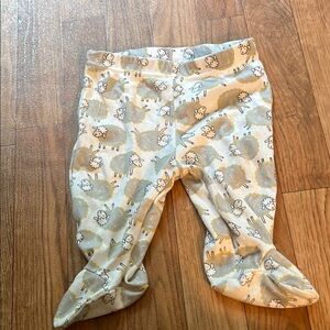 Adorable Sheep Print Baby Footed Pants